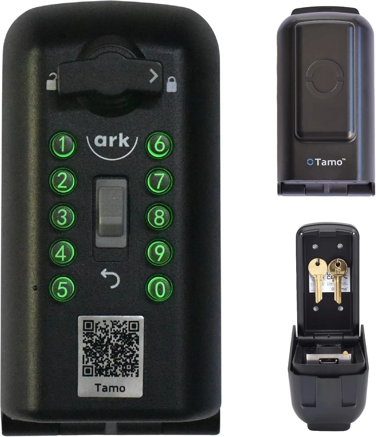 ark Tamo Maximum Security Outdoor Wall Mounted Key Safe Police Preferred Key Box with Illuminated Multi-Push Buttons 9.7m Code Combination Lock Box Ideal for Home, Airbnb and Commercial