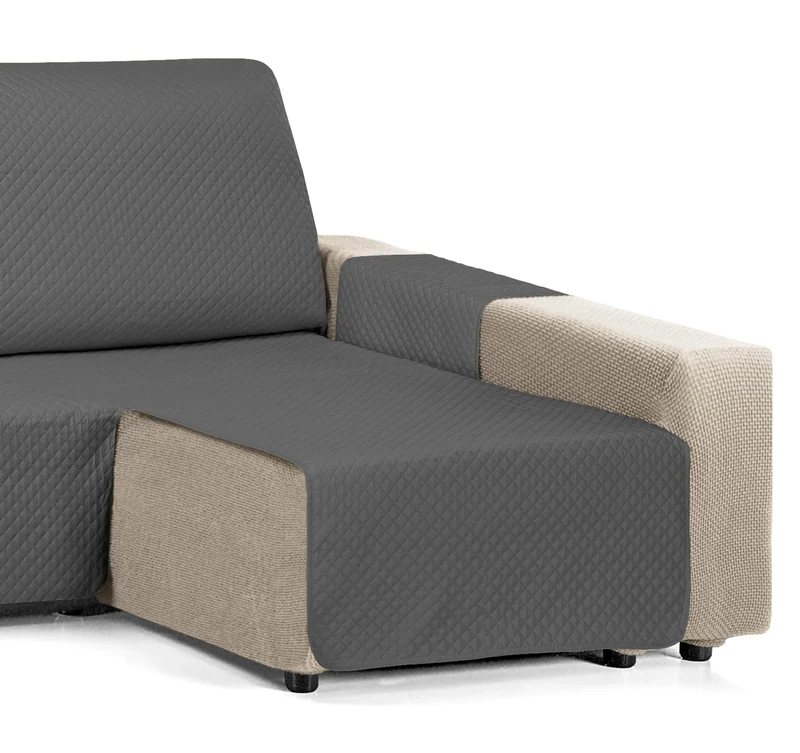 Martina Home Diamond Padded Chaise Longue Cover, 240 cm, Anthracite – Universal