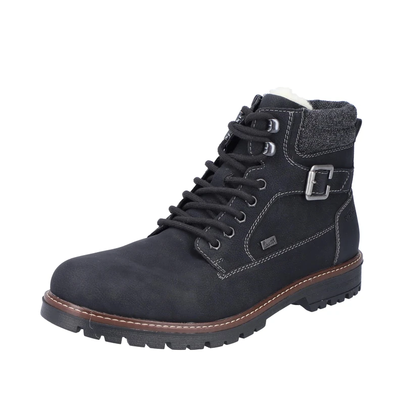 Rieker Men's F3642 Lace-up Boots, Black, 8 UK - Image 1