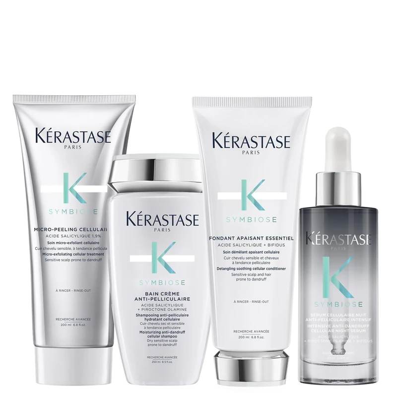 Kérastase Symbiose Micro-Exfoliating Cellular Anti-Dandruff + Moisturising Anti-Dandruff Cellular Shampoo + Detangling Soothing Cellular Conditioner + Intensive Anti-Dandruff Cellular Night HairSerum