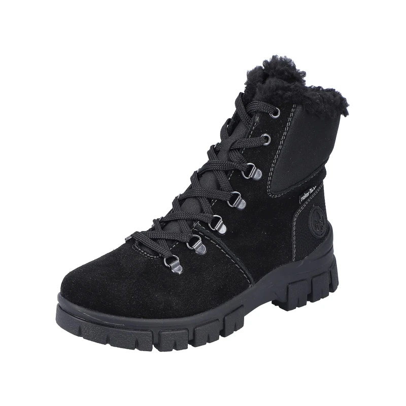 Rieker Women's Z1010 Lace-Up Boots, black, 4 UK