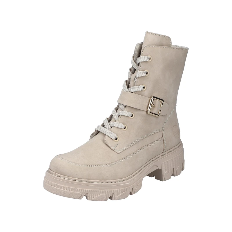 Rieker Women's 74642 Lace-Up Boots, beige, 7.5 UK