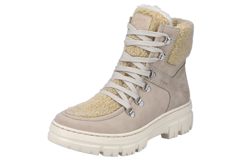 Rieker Women's Z7430 Lace-Up Boots, beige, 6 UK