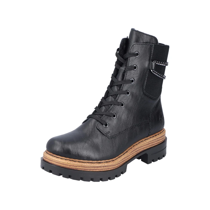 Rieker Women's 75633 Lace-Up Boots, black, 6.5 UK