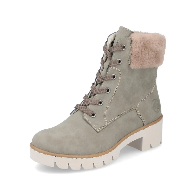 Rieker Women Ankle Boots X5718, Ladies Lace-up Ankle Boot,Low Boots,Chukka Boot,Short Boots,lace-up Boot,Green (grün / 52),38 EU / 5 UK