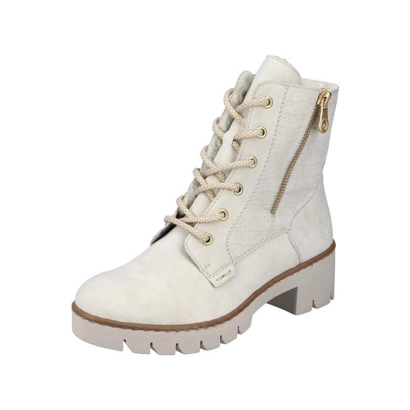 Rieker Women's X5719 Lace-Up Boots, beige, 7.5 UK