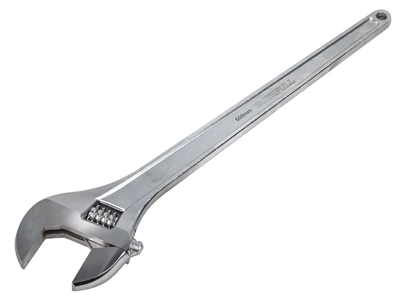 Faithfull FAIAS600MC Chrome Adjustable Wrench Spanner 600mm (24in) Capacity 62mm