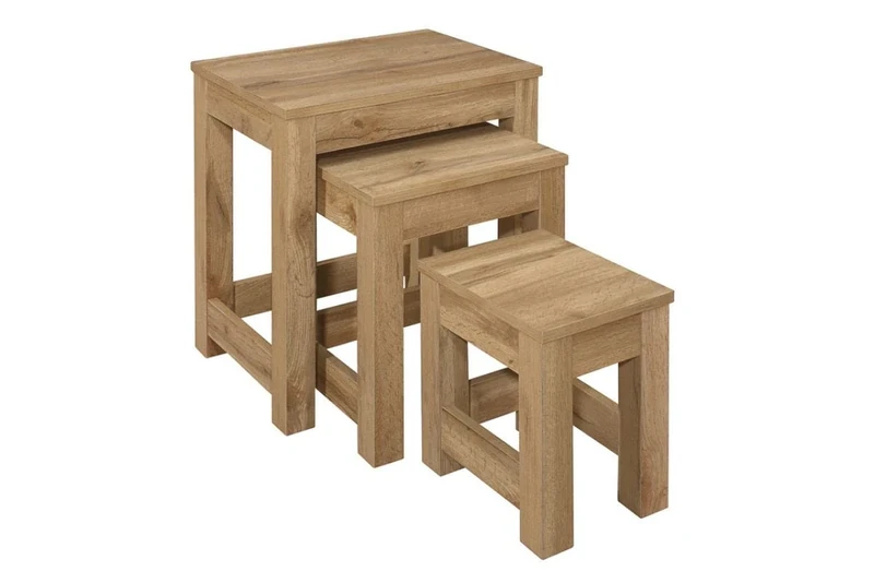 Birlea Furniture Nest of Tables, Brown, One Size
