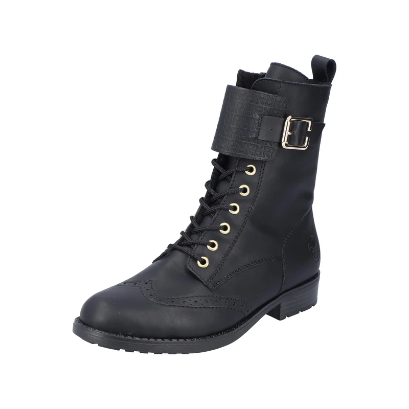 Rieker Women's 70640 Lace-Up Boots, black, 3.5 UK