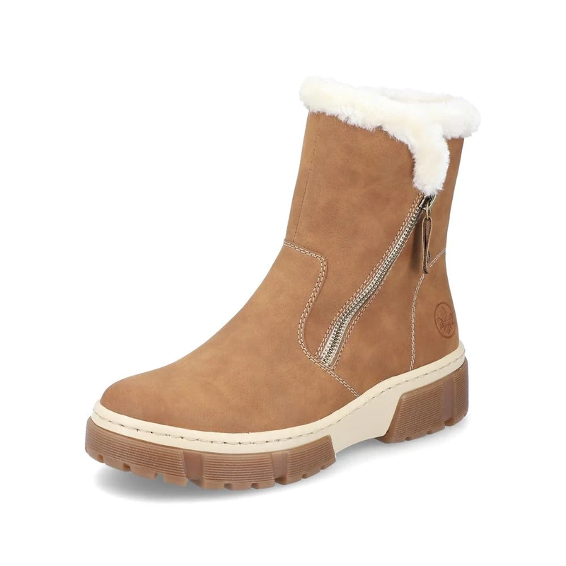 Rieker Women Ankle Boots X8661, Ladies Ankle Boots,Removable Insole,Low Boots,Half Boots,Bootie,Flat,Brown (Braun / 24),41 EU / 7.5 UK