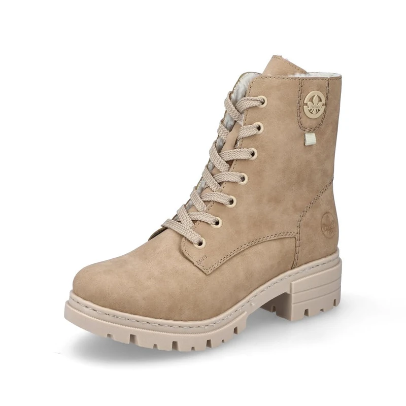 Rieker Women's 76843 Lace-up Boots, Beige 61, 3.5 UK