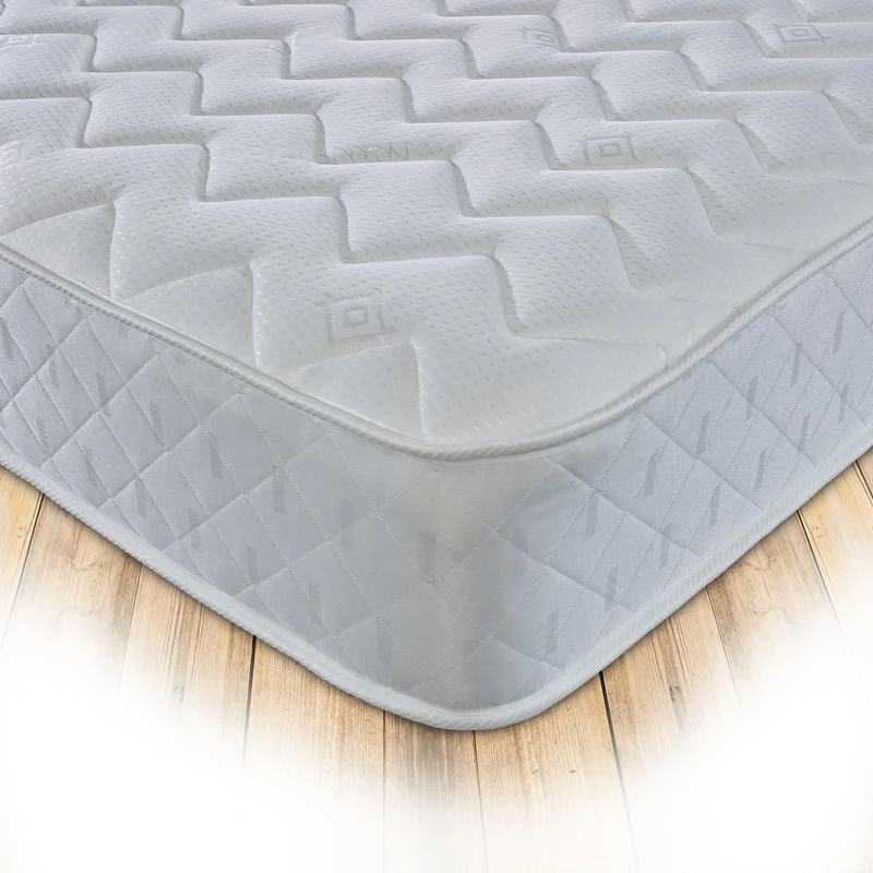 Starlight Beds Astral Shorty Mattress with Springs and Memory Foam Layer. Budget Friendly Shorty Hybrid Mattress. 19cm Deep, White, Soft Feel. (75x175x19cm)