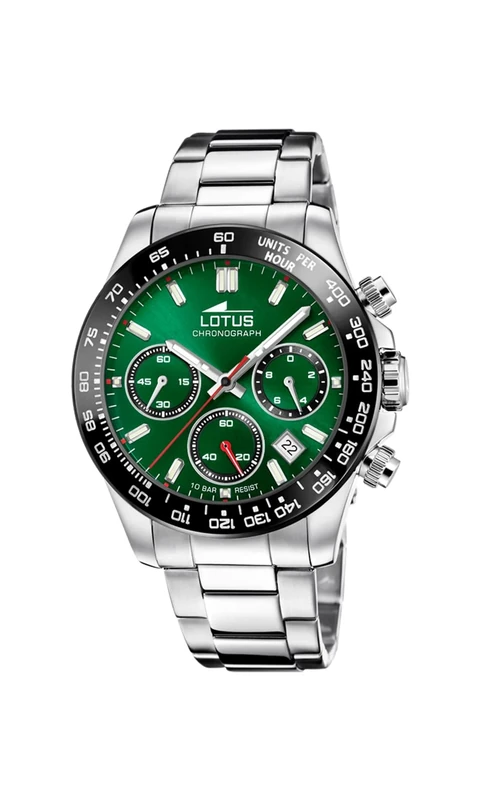 Lotus Mens Stainless Steel Chronograph Watch with Steel Bracelet 18912/5