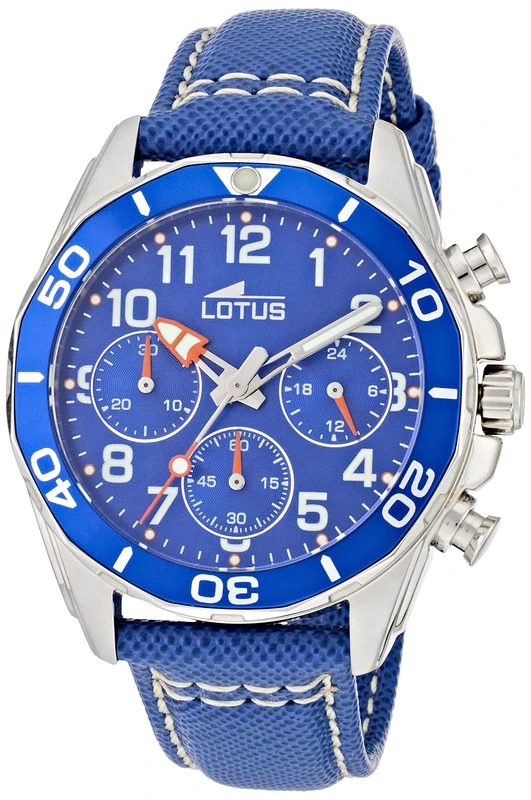 Lotus 18859/1 Mens Stainless Steel Chronograph Watch with Leather Strap