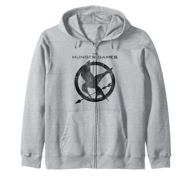 The Hunger Games Mockingjay Pin Zip Hoodie