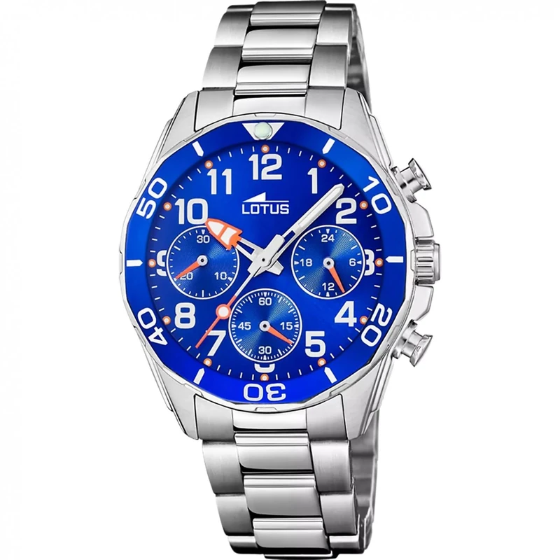 Lotus Mens Stainless Steel Chronograph Watch with Steel Bracelet 18858/1