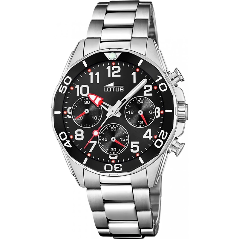 Lotus Mens Stainless Steel Chronograph Watch with Steel Bracelet 18858/2