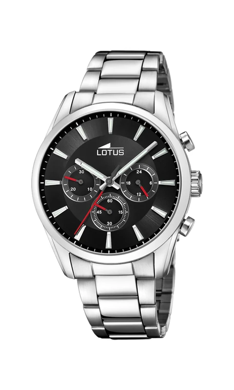 Lotus Mens Stainless Steel Chronograph Watch with Steel Bracelet 18922/3