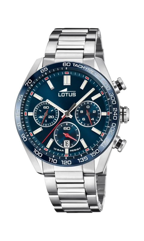 Lotus Mens Stainless Steel Chronograph Watch with Steel Bracelet 18916/4
