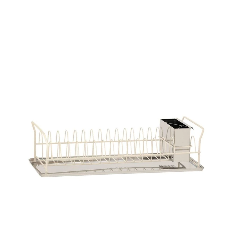 Plint Dish Rack, Powder-coated stainless steel, Cream, L