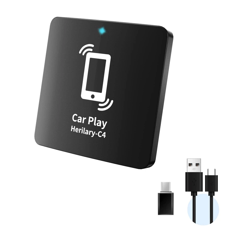 Birgus C4 Carplay Wireless Adapter, Plug and Play Carplay Wireless Adapter Car Carplay for iPhone Compatible with Cars CarPlay Function Auto 2017-2022, Suitable for Cars with Car Play Function, 78