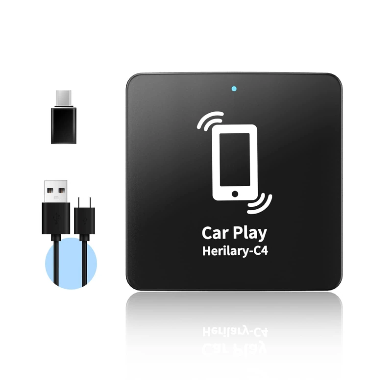 Birgus C4 Carplay Wireless Adapter, Plug and Play Carplay Wireless Adapter Car Carplay for iPhone Compatible with Cars CarPlay Function Auto 2017-2022, Suitable for Cars with Car Play Function, 101