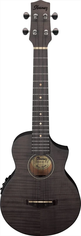 Ibanez EW UKELELE, Tenor C/Away, Black Ice Flat