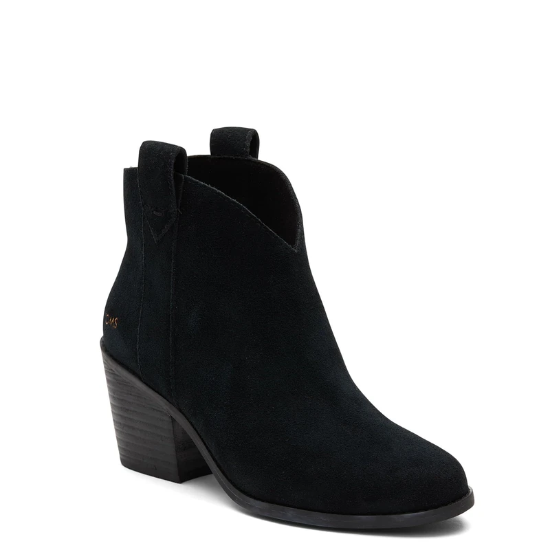 TOMS Women's Constance Ankle Boot, Black/Black Suede, 5.5 UK