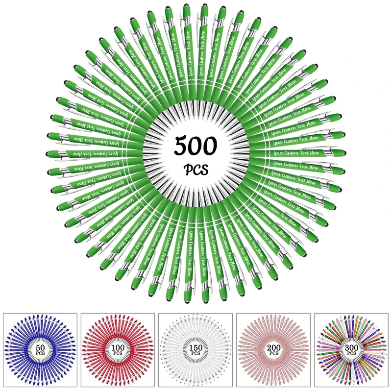 500 PCS Personalised Pens Engraved Custom Ballpoint Pens with Name Text,customised Smooth Writing Pen Gifts for Men Women Valentines Wedding Office Business Graduation