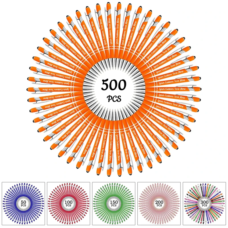 500 PCS Personalised Pens Engraved Custom Ballpoint Pens with Name Text,customised Smooth Writing Pen Gifts for Men Women Valentines Wedding Office Business Graduation