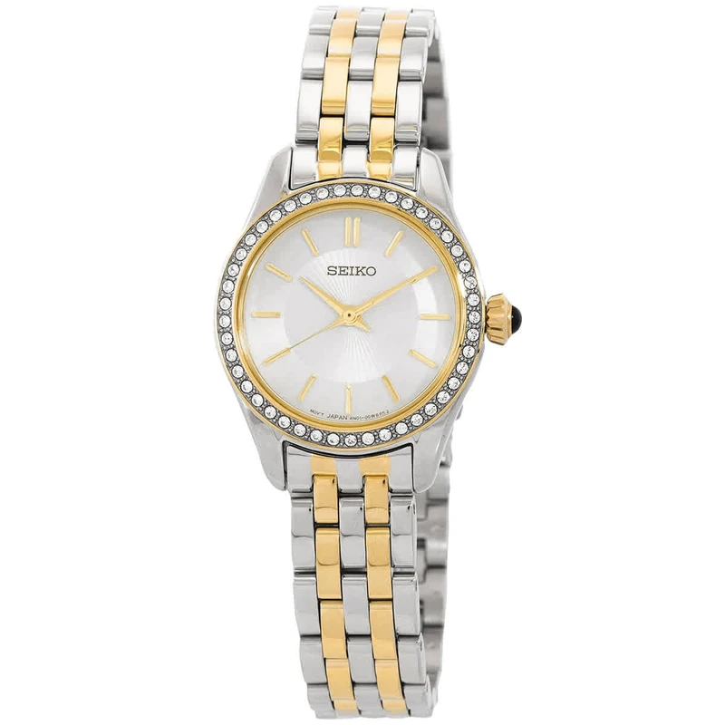Seiko Ladies Quartz Bicolor Analog Watch - 45 Crystals