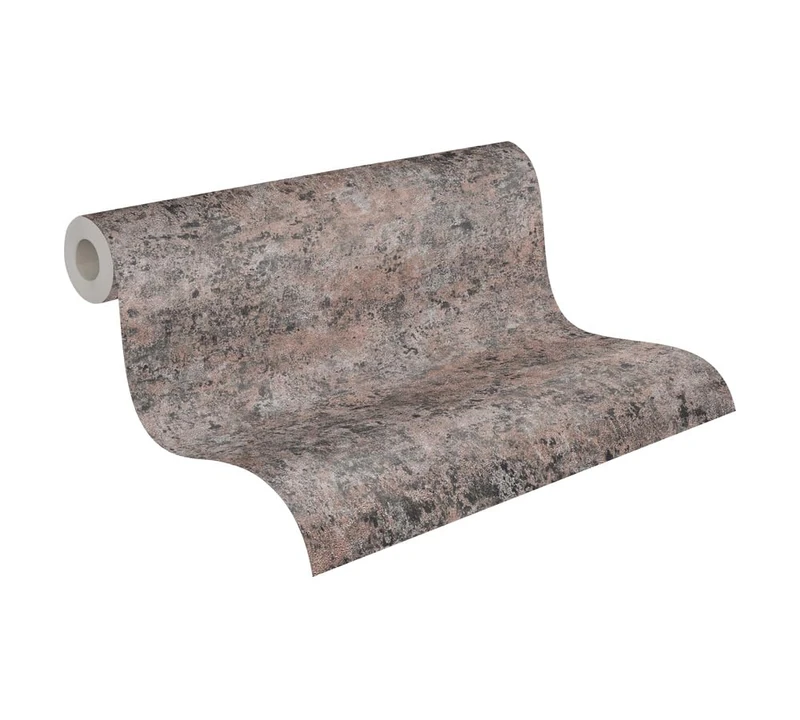 Livingwalls Travel Styles Non-Woven Wallpaper with Plaster Look in Bronze and Black - Classic Wallpaper for Various Rooms in 10.05 m x 0.53 m