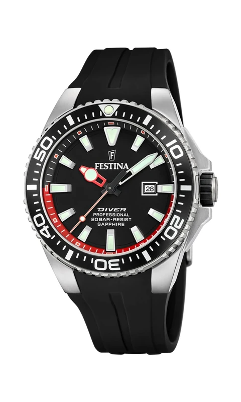 Festina Men's Analogue Quartz Watch 32024899, Black, One Size, Stripes
