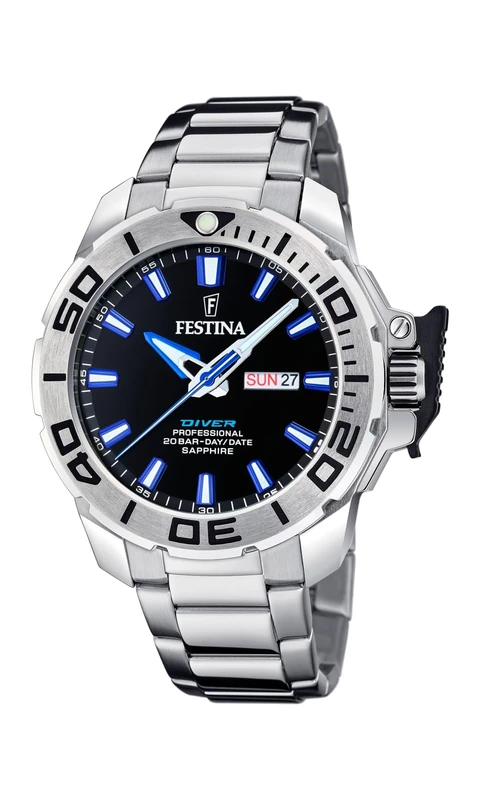Festina Men's Watch F20665/3 The Originals Stainless Steel Case 316L Silver Plated Stainless Steel Strap 316L Silver