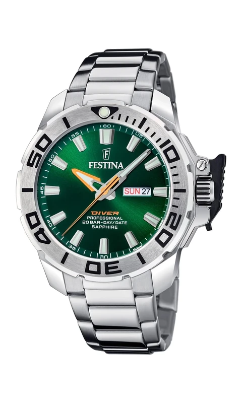 Festina Men's Watch F20665/2 The Originals Stainless Steel Case 316L Silver Plated Stainless Steel Strap 316L Silver