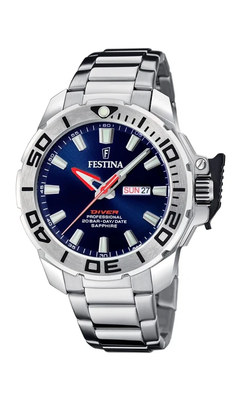 Festina Men's Watch F20665/1 The Originals Stainless Steel Case 316L Silver Plated Stainless Steel Strap 316L Silver