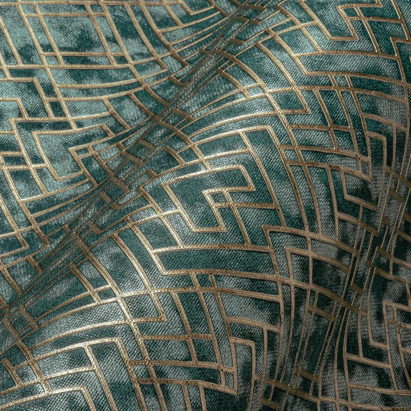 Livingwalls Travel Styles Non-Woven Wallpaper - Wallpaper with Ornamental Decoration in Blue and Gold - Classic Wallpaper for Various Rooms in 10.05 m x 0.53 m