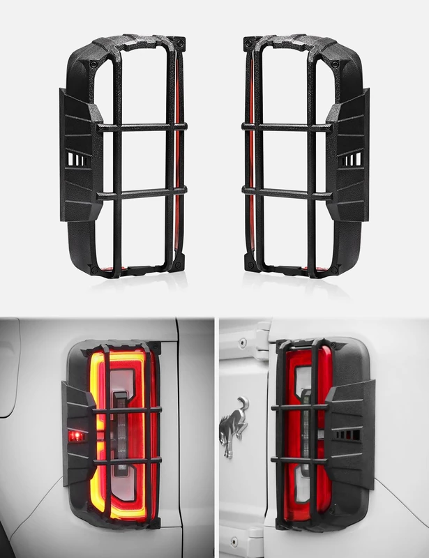 JROAD Bronco Tail Light Guards Rear Light Cover Protector Compatible with Ford Bronco 2021 2022 2023 Exterior Accessories(Not Fit Bronco Sport)