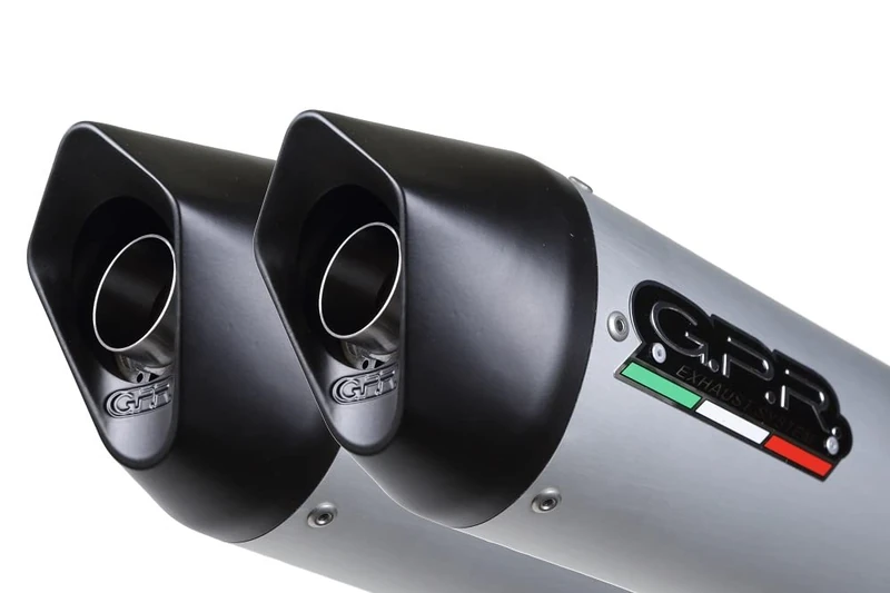 Exhaust silencer GPR brand, compatible with Yama Xjr 1300 1999/06 Double silencers approved with Furore aluminium conextion tube silver