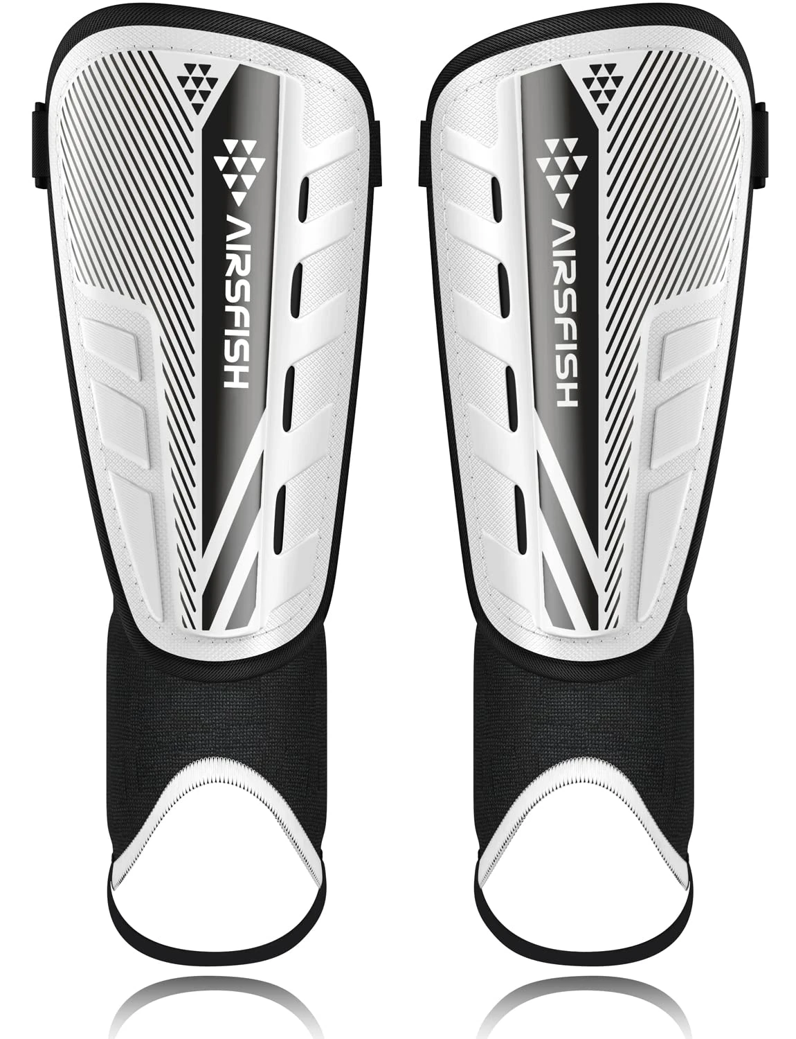 AirsFish Shin Pads Boys CE Certified Kids Shin Pads with Ankle Protection,Breathable Non Slip Extended Adjustable Straps