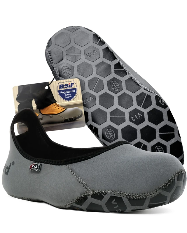 V12 MukGuard Reusable Overshoes – Washable, Slip-Resistant & Heavy-Duty Shoe Covers – Reusable Overshoes with Neoprene Upper & Rugged Grip Sole – Boot Cover for Work, DIY & Tradesmen - 3XL (15/16)