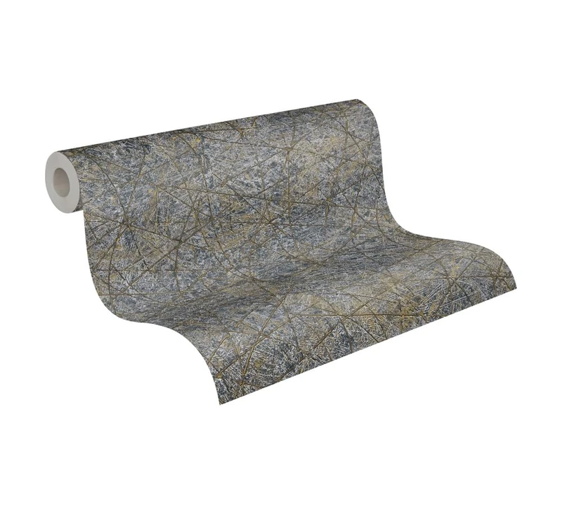 Livingwalls Travel Styles Non-Woven Wallpaper - Wallpaper with Colour Stripes in Black and Gold - Oriental Wallpaper for Various Rooms in 10.05 m x 0.53 m - Image 1