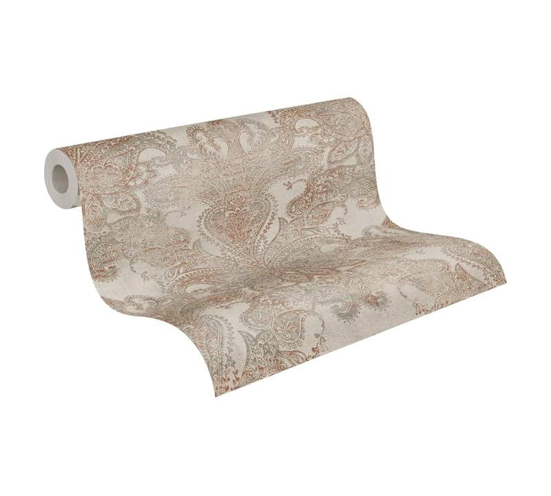 Livingwalls Travel Styles Non-Woven Wallpaper, Vintage Wallpaper in Beige and Grey, Oriental Wallpaper for Various Rooms, 10.05 m x 0.53 m