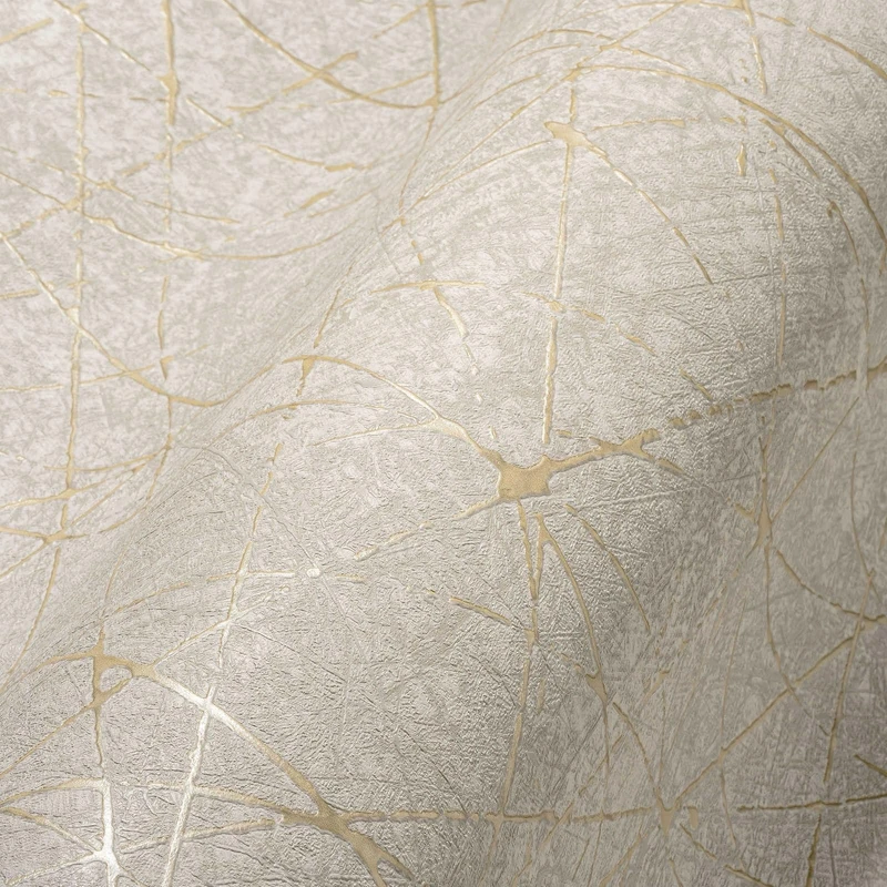Livingwalls Travel Styles Non-Woven Wallpaper - Wallpaper with Colour Stripes in Beige and Grey - Oriental Wallpaper for Various Rooms in 10.05 m x 0.53 m