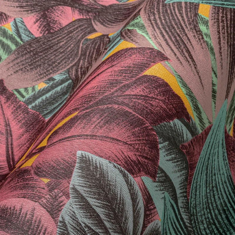 Livingwalls Travel Styles Non-Woven Wallpaper - Jungle Wallpaper in Colourful and Blue - Tropical Wallpaper for Various Rooms in 10.05 m x 0.53 m