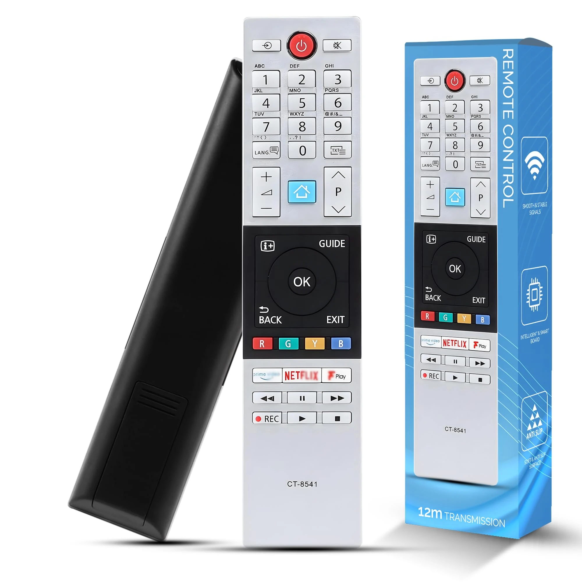 Updated Toshiba Remote Control CT854 RC42150P Compatible with Toshiba UHD Freview 2018 2019 Ready HD LCD LED TV with shortcut buttons Prime Video, Netflix, F play Buttons, No Setup Required