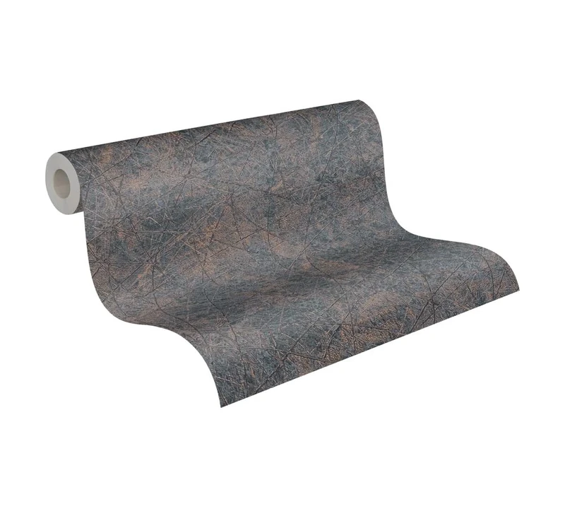 Livingwalls Travel Styles Non-Woven Wallpaper with Colour Stripes in Black and Bronze - Oriental Wallpaper for Various Rooms in 10.05 m x 0.53 m