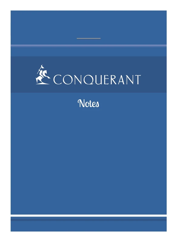 Conquérant Pack of 72 A7 Small Squared Notepads 5 mm 200 Pages Stapled Head Cover Blue