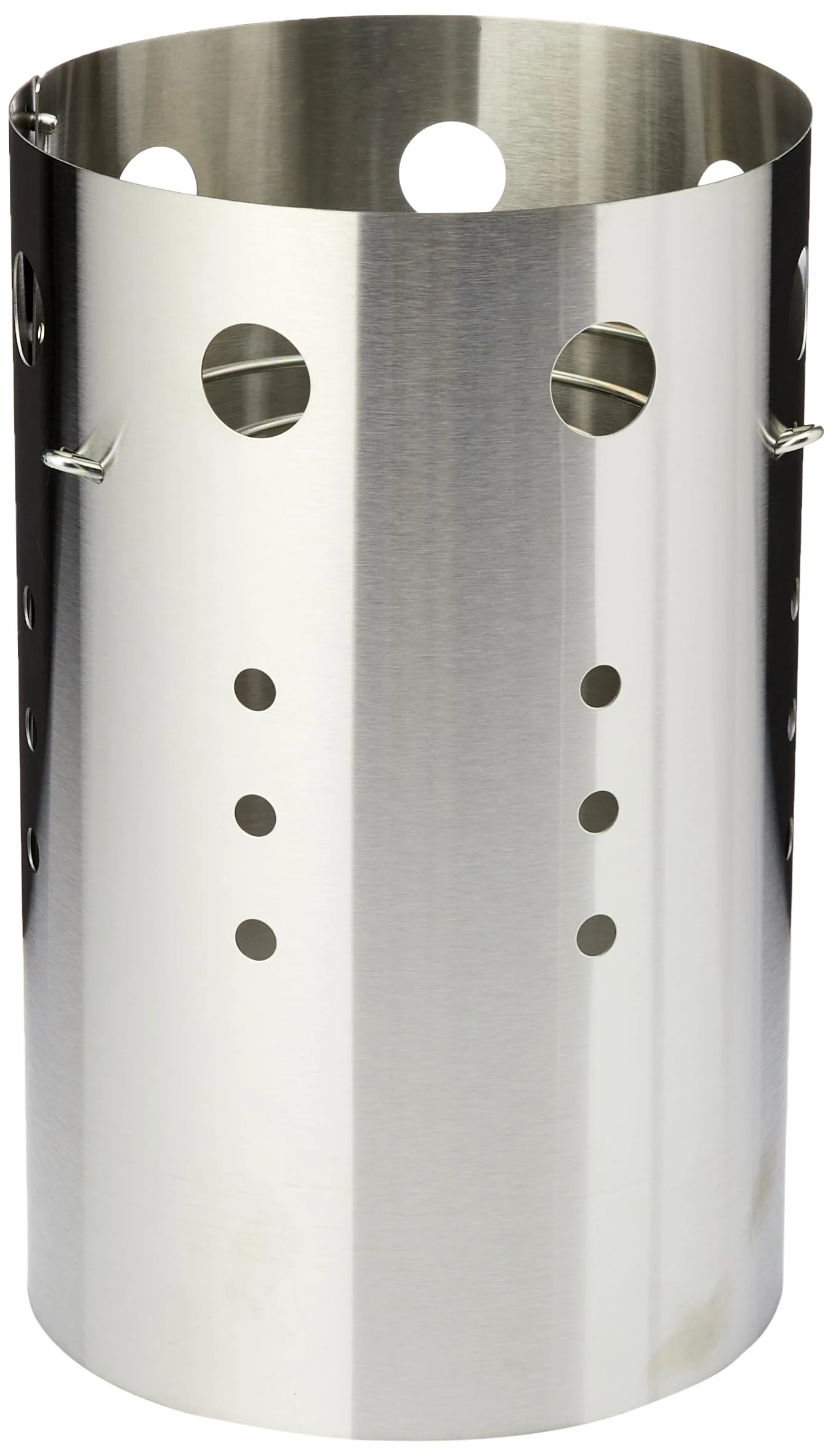 George Foreman Quick-Fire Large Chimney BBQ Starter, 19cm Diameter, Portable Barbecue, Coal Burner, Lightweight and Durable in Stainless Steel with Two Safety Handles, GFCMS19