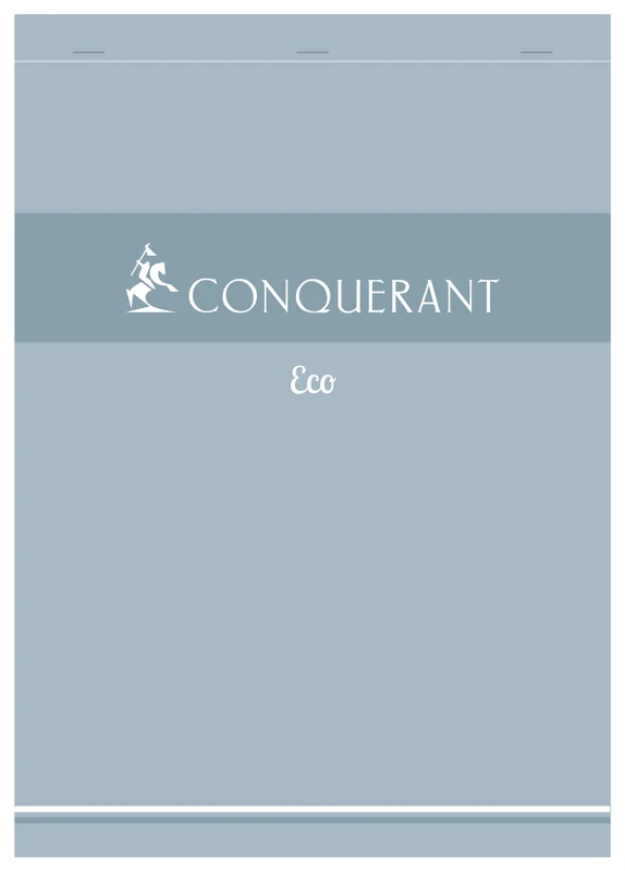 Conquérant Pack of 20 A4 Eco Notepads Small Squares 5 mm 200 Pages Stapled Head Cover Blue Card - Image 1